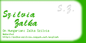 szilvia zalka business card